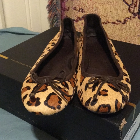NWOT Ralph Lauren Leopard Ballet Flats Abira Size 8B - Picture 2 of 5